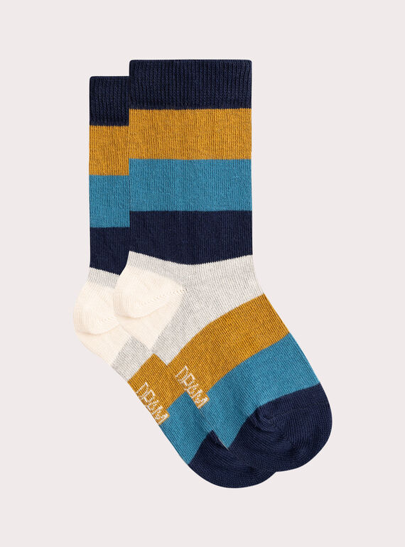 Socken mit breiten Streifen für Jungen  VYOJOCHOR / 24WI02G6SOQC235