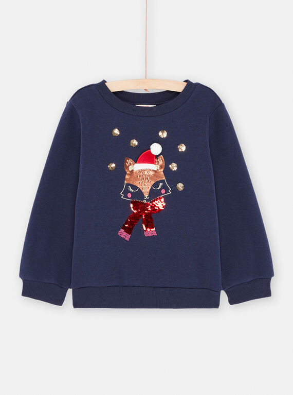 Marine Sweatshirt mit Fuchs-Animation SAWAYSWEA / 23W901S1SWE070