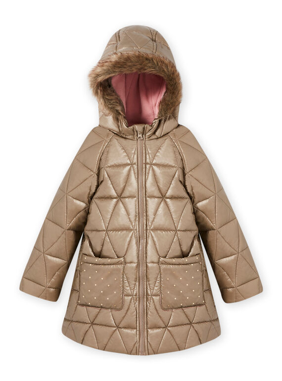 Baby Mädchen goldener Kapuzenparka MAPLAPARKA / 21W90163PAR955