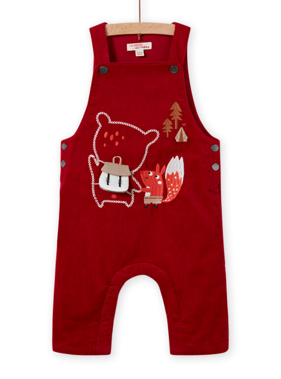 Roter Cord-Overall für Baby-Jungen mit Fantasie-Motiv MUFUNSAL1 / 21WG10M2SAL510
