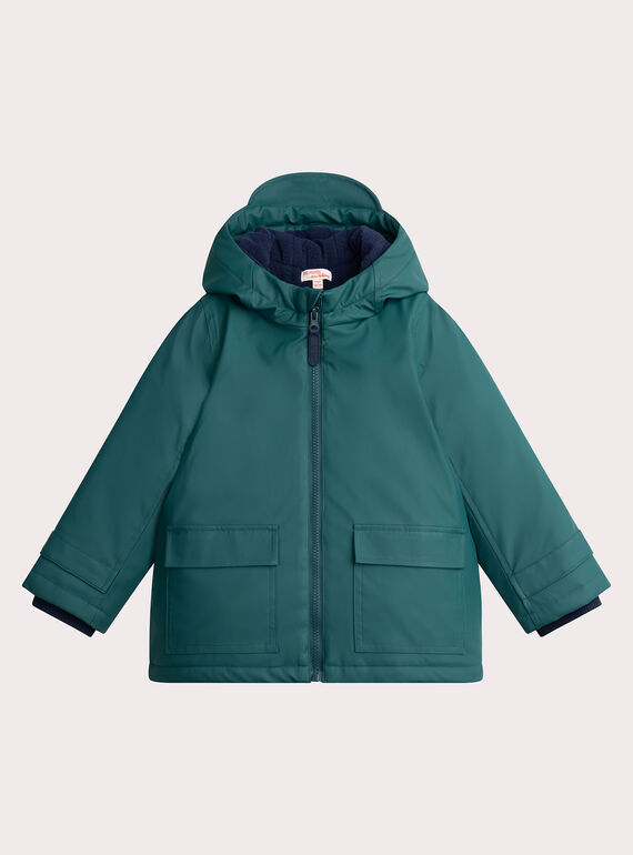 Regenmantel grün mit animierter Kapuze für Jungen  VOGROIMP / 24W902E1D59G614