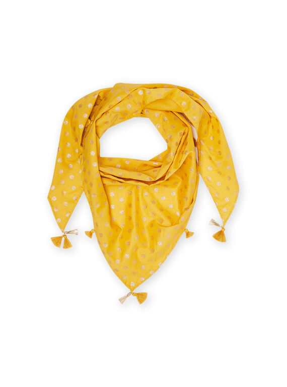 Kind Mädchen gelb schillernder Polka Dot Schal NYABAFOUL / 22SI0111FOUB107