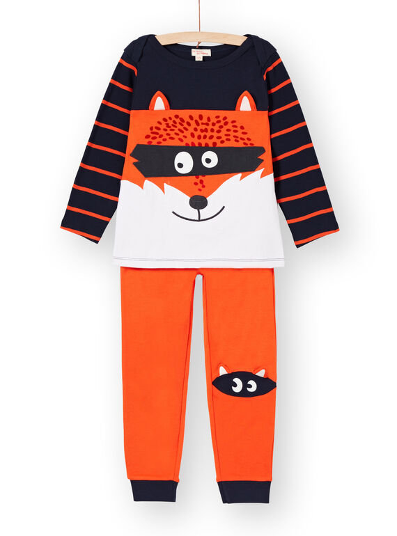 Kinder-Schlafanzug mit gestreifter Seite mit Fuchs-Design LEGOPYJRENA / 21SH125EPYJ705