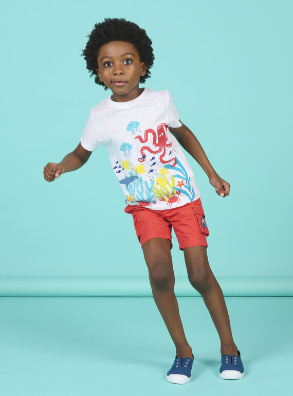 Kind Junge rote Bermudashorts NOFICBER2 / 22S902U4BERF524