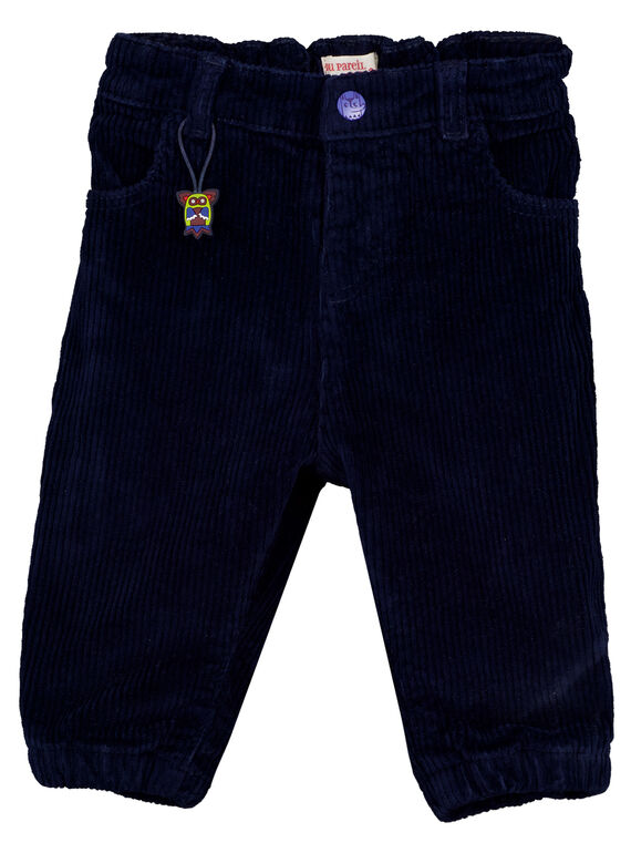 Nachtblaue Samthose Baby Junge GUVIOPAN1 / 19WG10R2PAN713