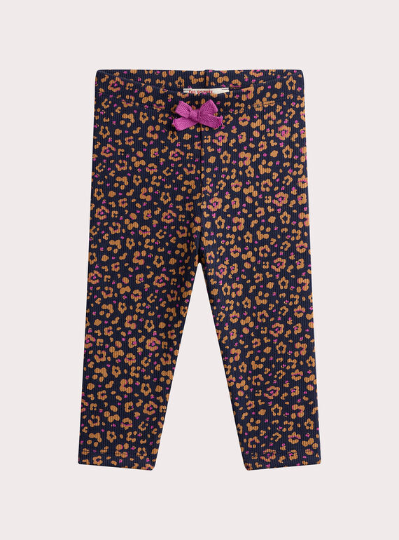 Fantasie bedruckte Rippenleggings für Baby Mädchen VYIKOLEG / 24WI0931CALC205