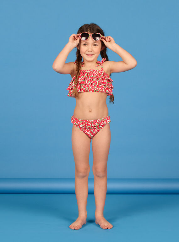 Baby Mädchen 2-teiliger rosa Badeanzug LYABIK1 / 21SI01DIMAI309