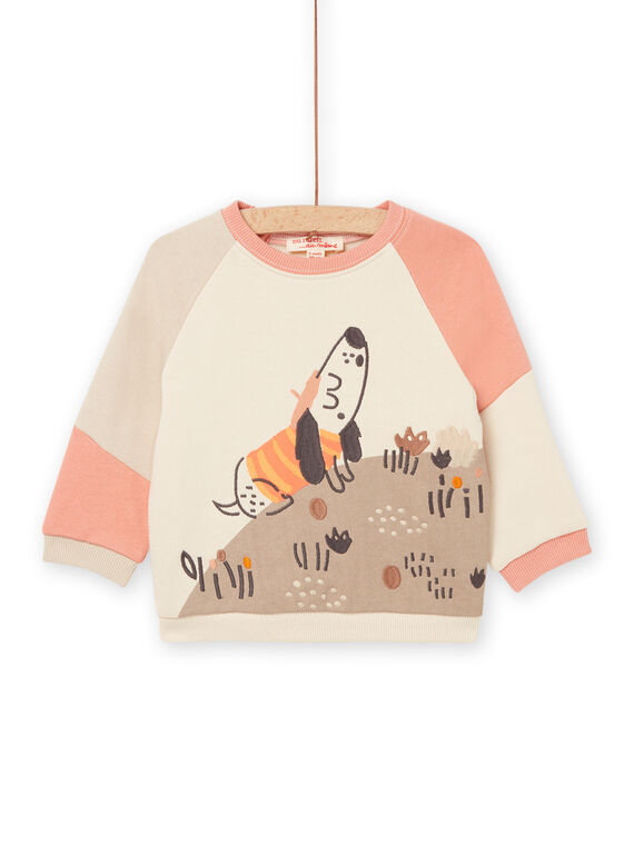 Colorblock-Sweatshirt aus angerautem Molton RUSUNSWE / 23SG10K1SWE005