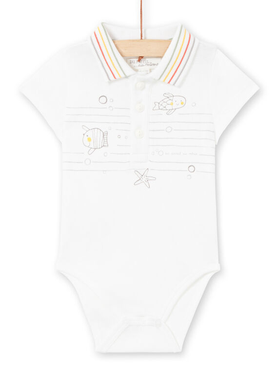 Weißer Strampelanzug Geburt Junge LOU2BOD4 / 21SF04I2BOD000