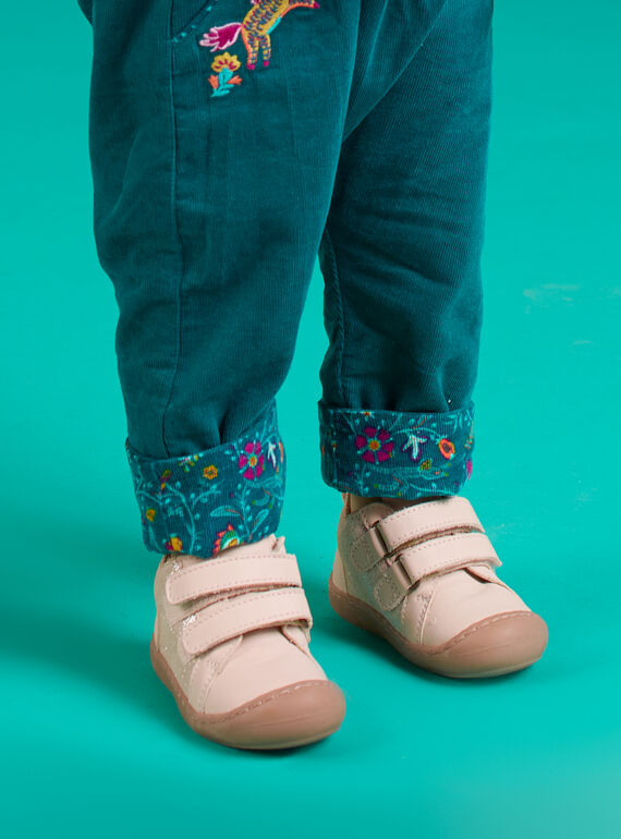 Baby Mädchen hellrosa Leder Booties MIBOTIFLEXFI / 21XK3751D0F030