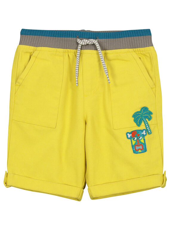 Gelbe bequeme Bermuda-Shorts für Jungen FOCUBER3 / 19S902N3BER114