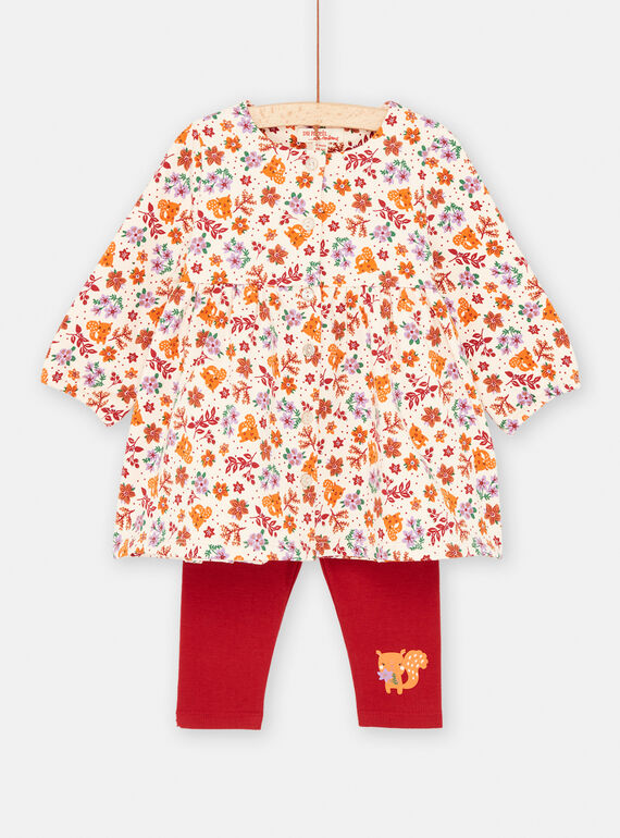 Rot-weißer Anzug für Baby-Mädchen SIKHOENS / 23WG09Q1ENS318