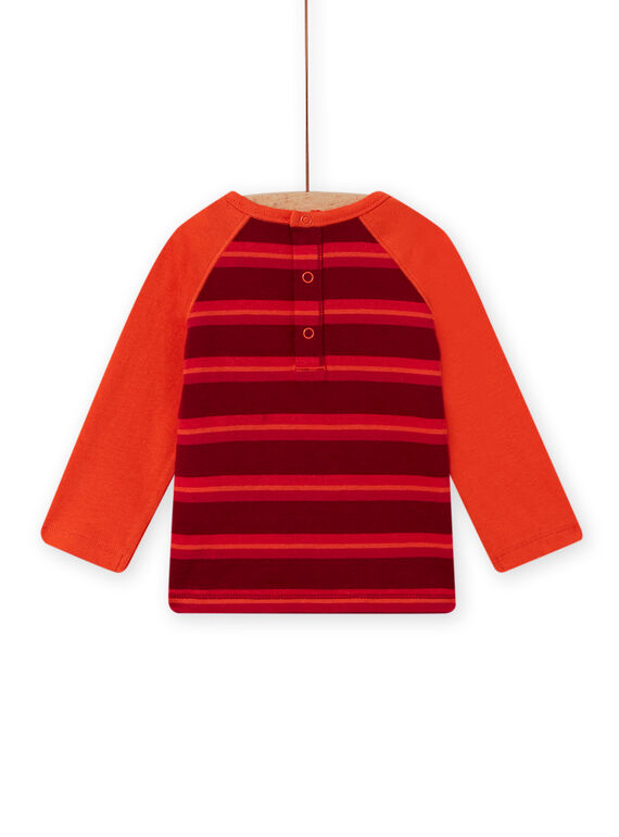 Baby Mädchen Koralle, rot und braun Teddybär-T-Shirt MUFUNTEE2 / 21WG10M1TML504