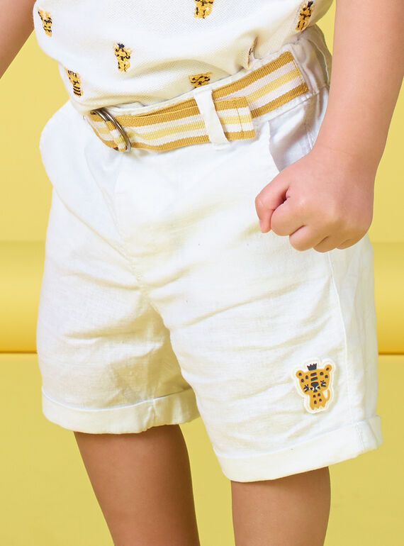 Weiße Bermudashorts Baby Boy LUBALBER / 21SG10O1BER000