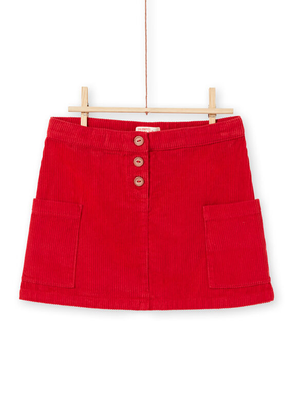 Roter Rippenrock für Mädchen MACOMJUP1 / 21W901L2JUP408