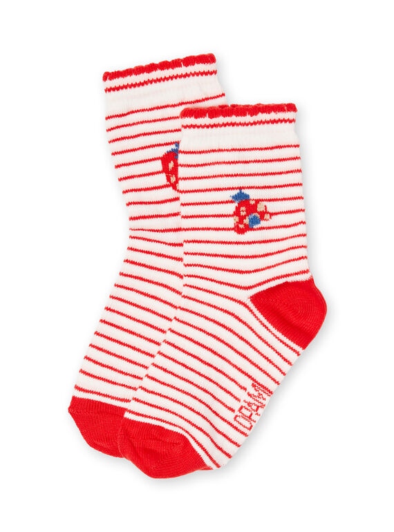 Baby Mädchen rot und ecru Socken LYICANSOQ / 21SI09M1SOQ001