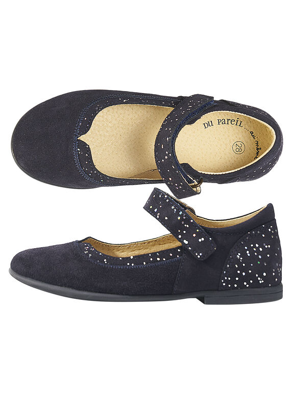 Riemchenschuhe Lackleder marineblau Kind Mädchen GFBABISE / 19WK35I4D13070
