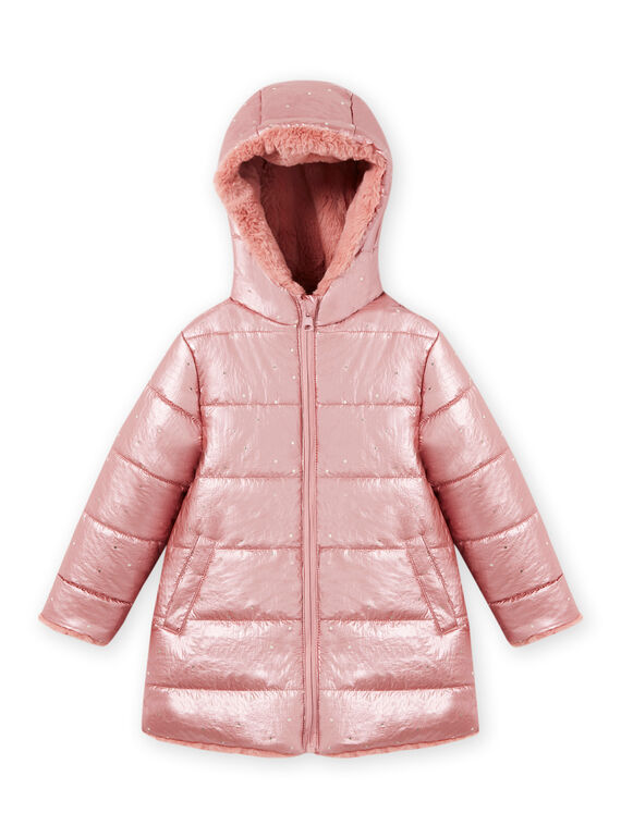 Kind Mädchen rosa Wende-Kapuzenparka aus Kunstfell MACOMPARKA / 21W90164PAR303