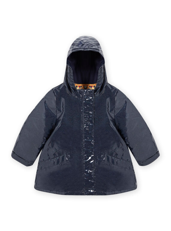 3-in-1-Mädchenmantel aus glitzerndem, marineblauem MAMIXIMPER / 21W90152IMP070