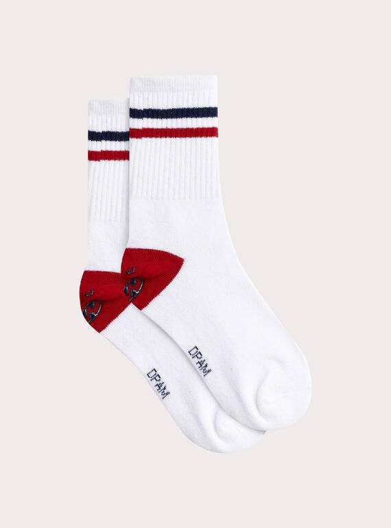 Weiße ausgefallene Tennissocken für Jungen VYOJOCHOS1 / 24WI02G7SOQ000