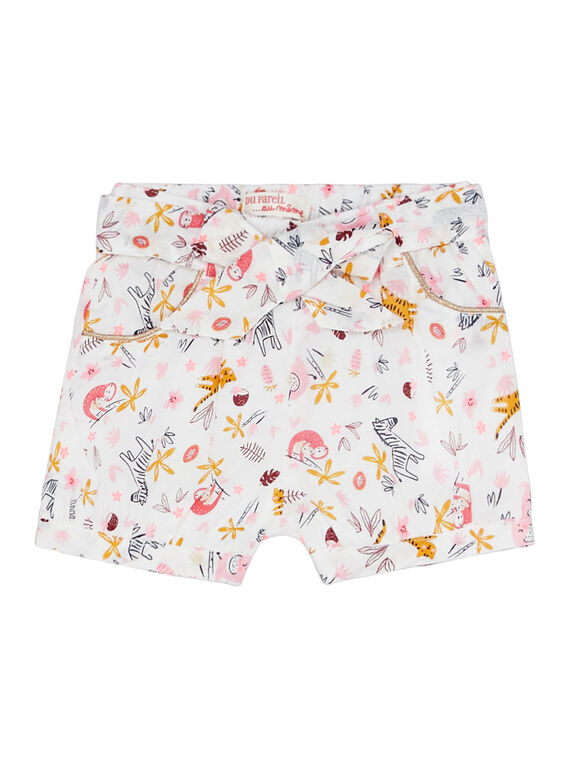 Bedruckte Baby-Ballonshorts für Mädchen JIDUSHO / 20SG09O1SHO001