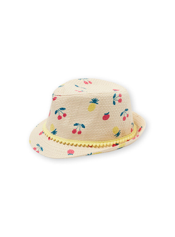 Kinderstrohhut für Mädchen LYAMERHAT / 21SI01D1CHA116