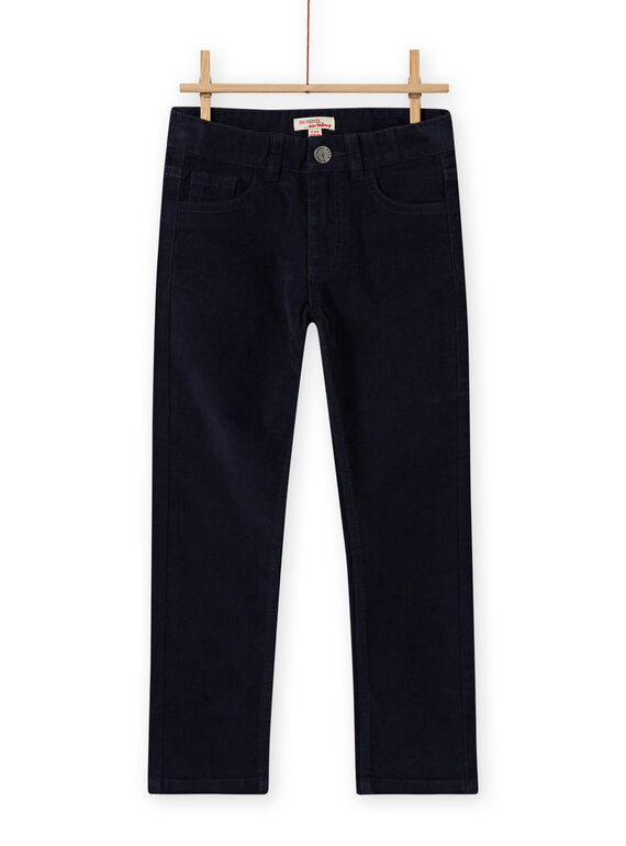 Baby-Jungen-Cordhose, einfarbig blau MOJOPAVEL4 / 21W90211PAN705