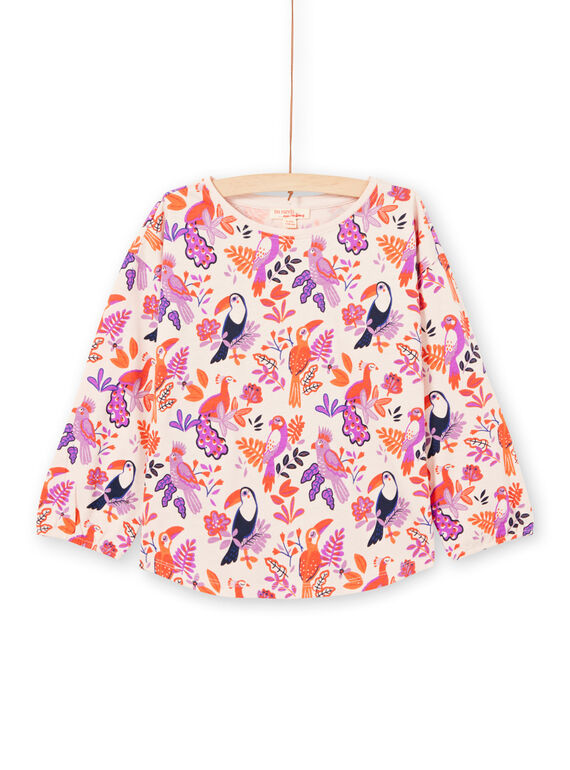 Langarm-T-Shirt für Mädchen mit Vogelmotiv MAPATEE / 21W901H1TMLD319