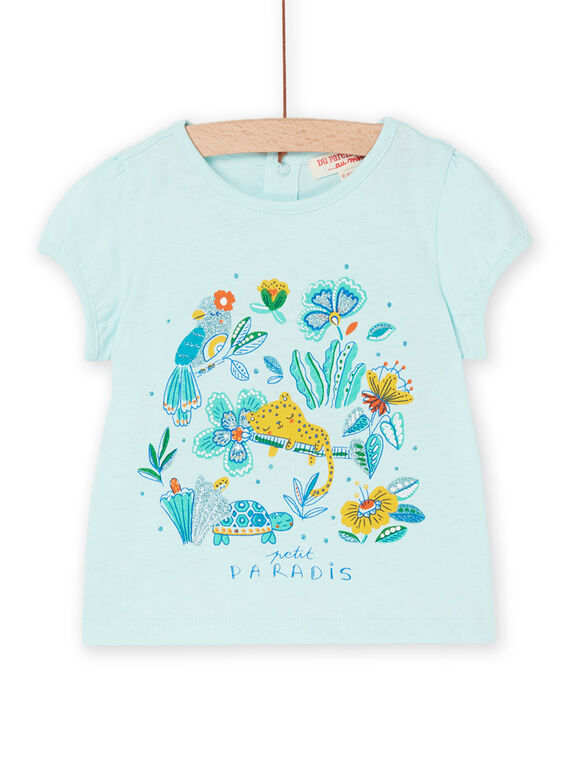 Blaues Kurzarm-T-Shirt RIBALTI / 23SG09W1TMCC215