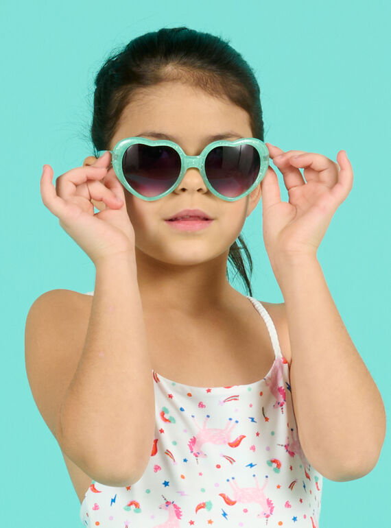 Kind Mädchen mandelgrüne Sonnenbrille NYAMERLUN2 / 22SI01L3LUS611