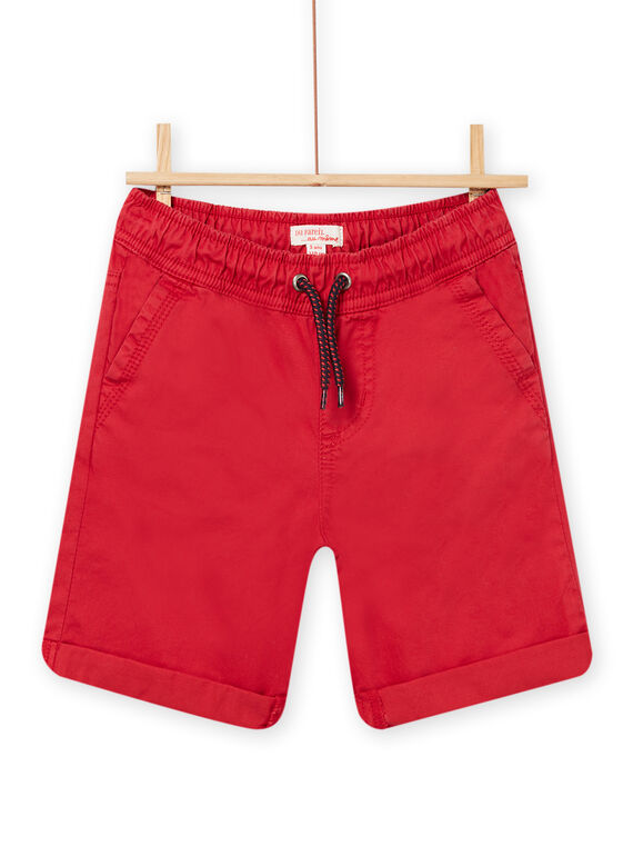 Rote Bermudashorts für Kind Junge NOJOBERMU3 / 22S902C1BERF524