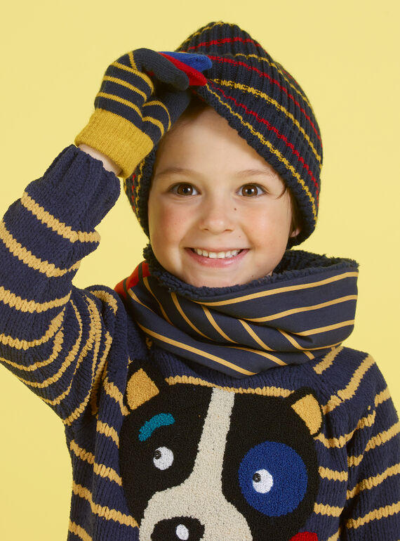 Baby-Jungen-Wendeschlafsack gestreift MYOGROSNO2 / 21WI0251SNO705