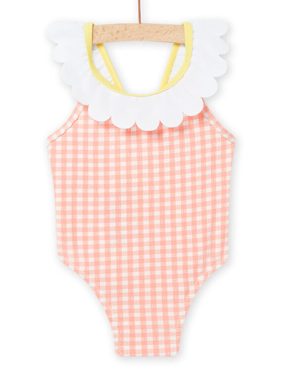 Baby Mädchen Badeanzug mit Korallenkaromuster NYIMER1 / 22SI09L1MAI404