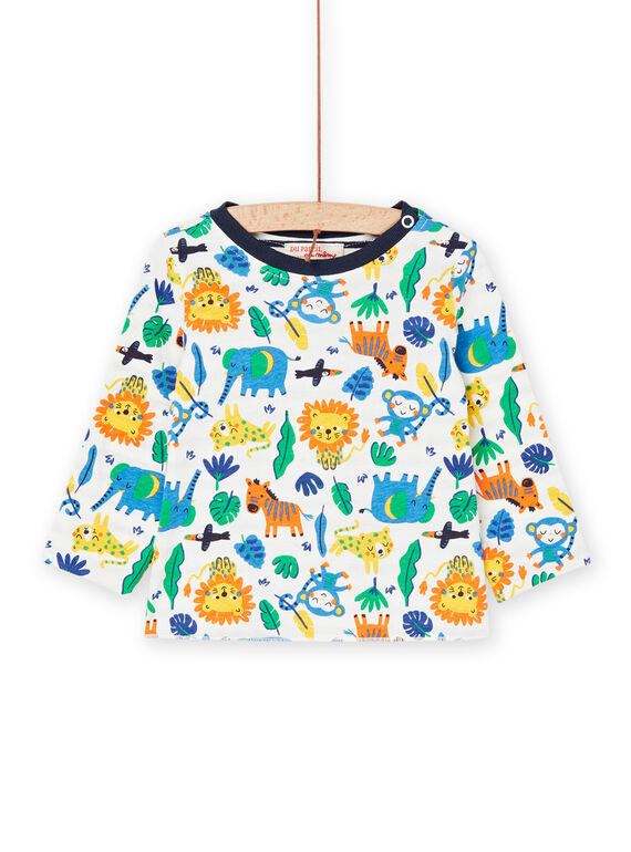 Mehrfarbiges, wendbares T-Shirt mit Tiermuster 