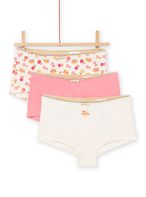 3 Shortys mit Katzenaufdruck und Muster REFAHOTCAT / 23SH1111SHY001