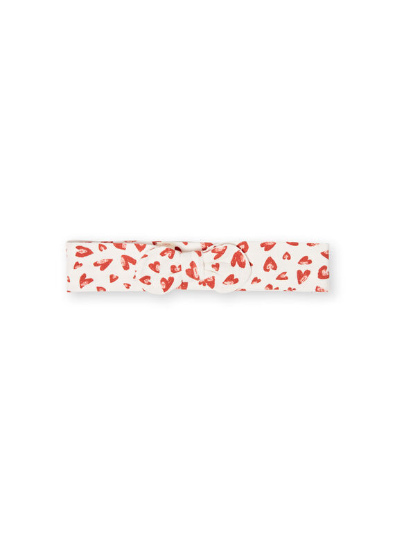 Stirnband ecru und rot Baby Mädchen LYITERBAN / 21SI09V1BAN001
