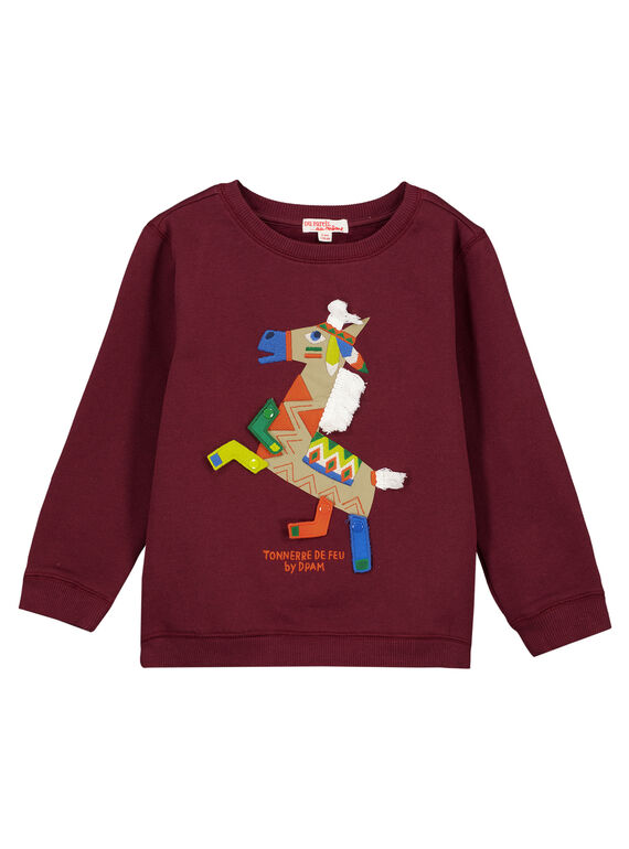 Bordeauxroter verspielter Sweater GOVIOSWE / 19W902R1SWM711