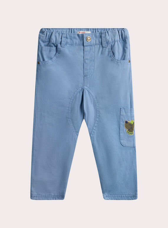 Blaue Hose mit Hundeanimation für Baby-Jungen VUGAPAN1 / 24WG1012PANC237