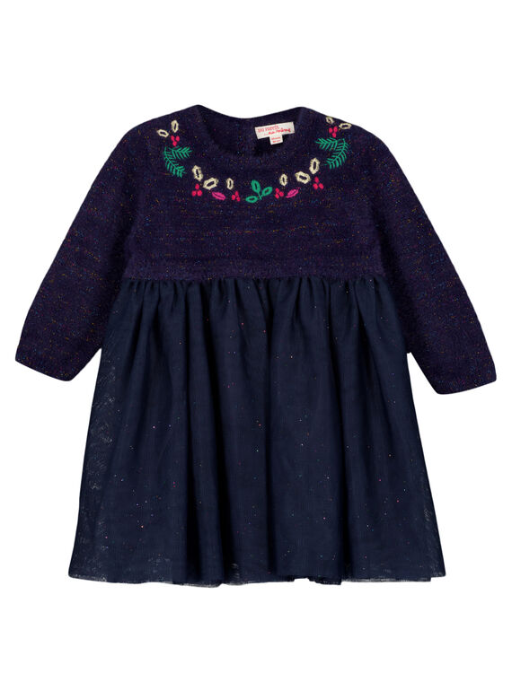 Kleid aus Material-Mix für Babys Mädchen GINOROB1 / 19WG09V1ROB070