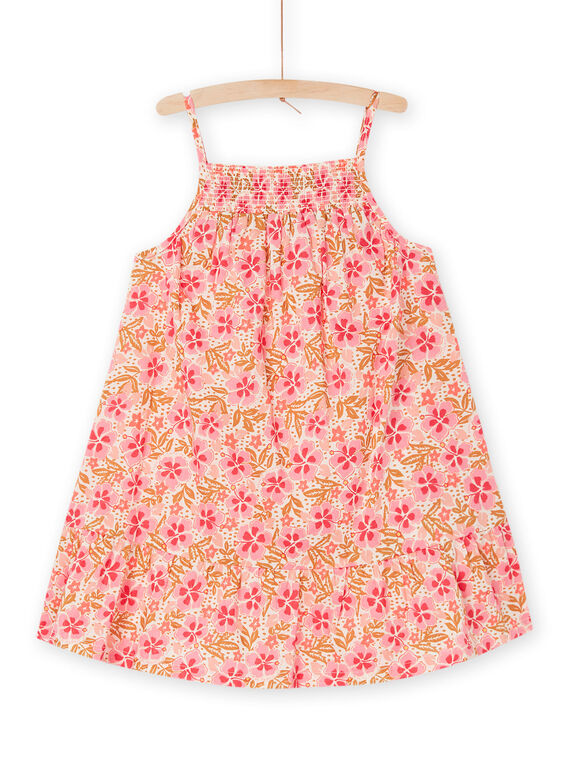 Rosa Kleid mit Blumenmuster RASUMROB2 / 23S901Y2ROB003