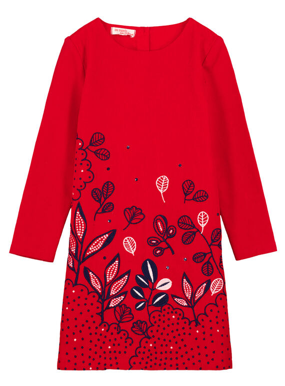 Kleid im Material-Mix mit besticktem Samtpaneel GATRIROB2 / 19W901J3ROBF512