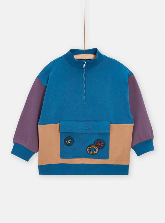 Blaues Jungen-Sweatshirt VODASWE / 24W90221SWEC210