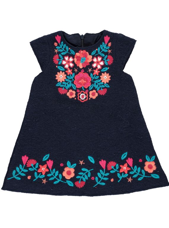 Baby girls' wool dress DITRIROB4 / 18WG09D3ROBC205