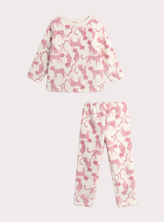 Bedruckter Fleece-Pyjama für Mädchen VEFAPYJBOA / 24WH1192PYJ001