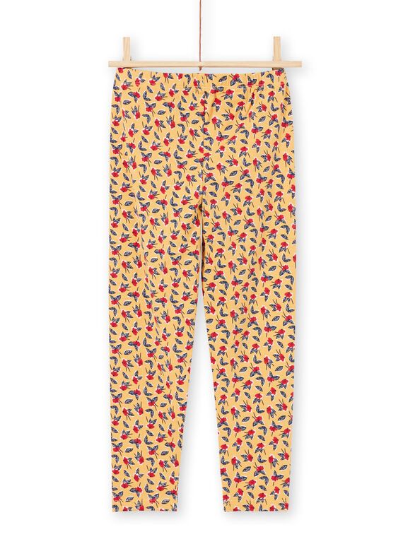 Baby Mädchen Senf Blumendruck Leggings MYAMIXLEG1 / 21WI01J2CALB106