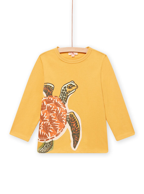 Gelbe Schildkröte Stickerei T-Shirt Kind Junge NOVITEE3 / 22S902M2TMLB107