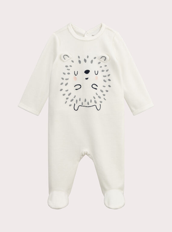 Velours mit Igel-Animation für Baby Mädchen VEFIGREHER / 24WH1375GRE001