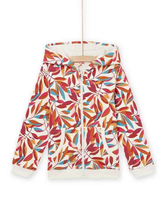 Kapuzen-Sweatshirt mit Blätterdruck PAJOHAUJOG1EX / 22W901D5JGH003