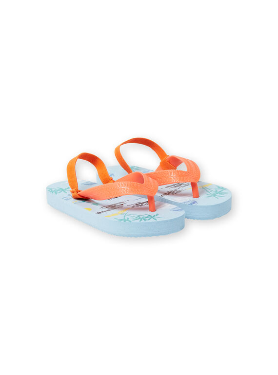 Hellblaue Flip Flops mit Palmenaufdruck, Junge LGTONGPALM / 21KK3661D01202