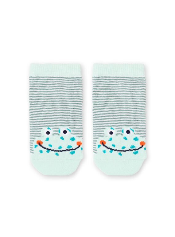 Grün gestreifte Socken Baby Junge LYUVERCHO1 / 21SI10Q1SOQ001